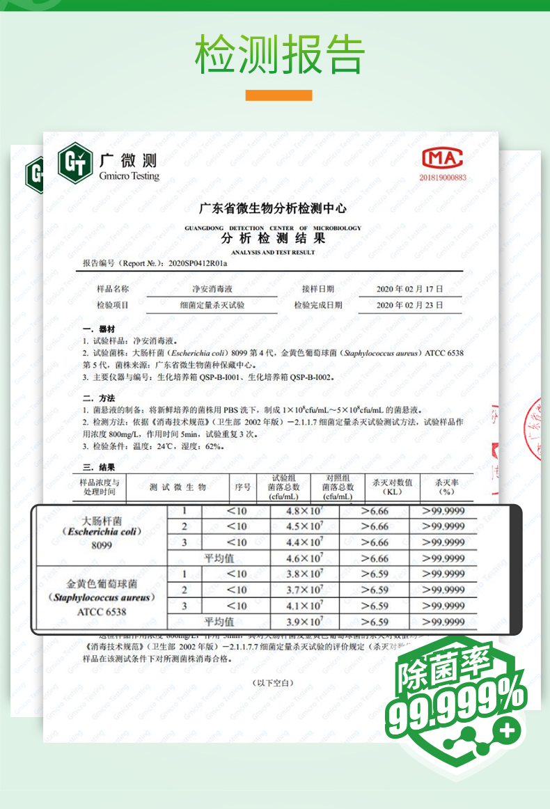 净安  消毒液2L
