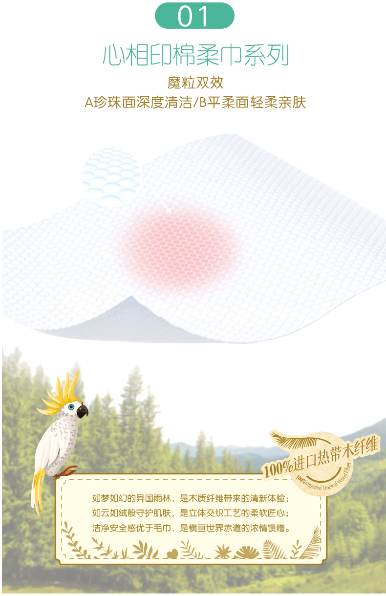 6XCD080（包装）心相印棉柔系列80片装洗脸巾6包装