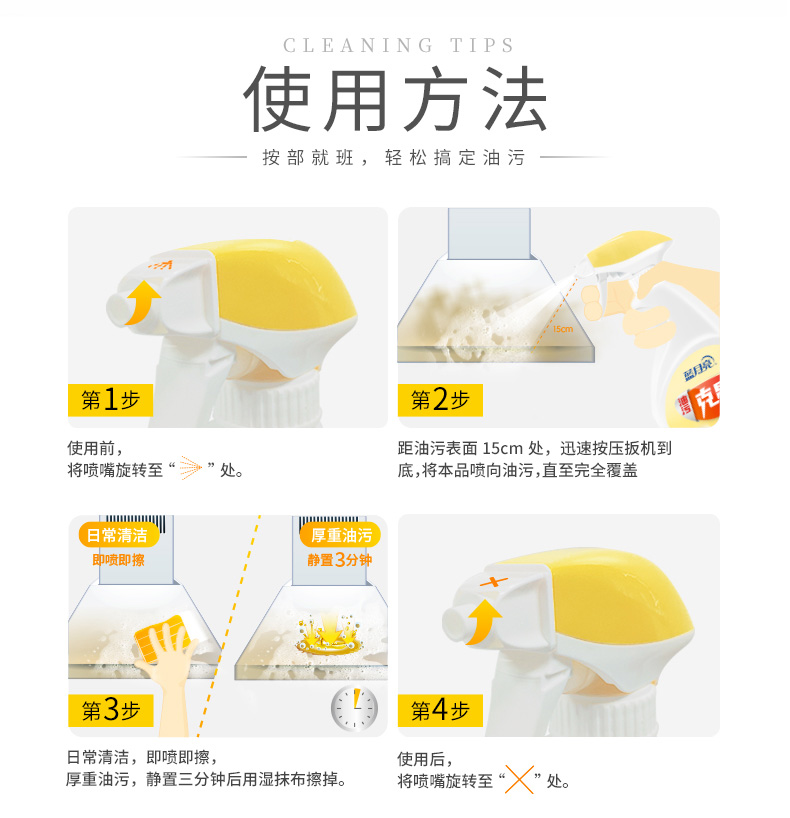 蓝月亮500G柠檬油污克星泡沫（瓶+瓶补）500G*2