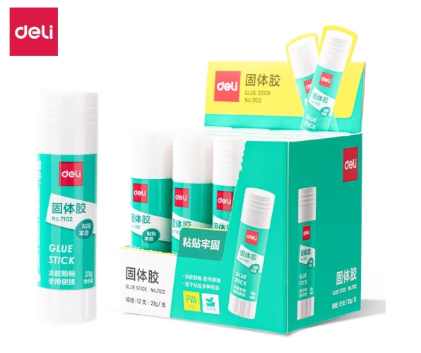 得力（deli）固体胶水胶棒 12支/盒  7102