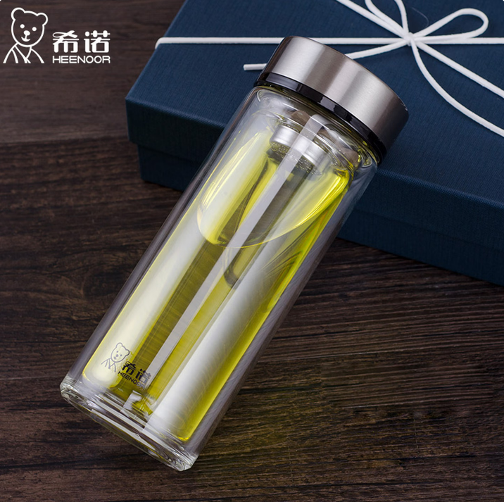 希诺 260ml 双层无花色玻璃杯XN-7071 单位：个