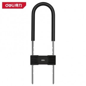 得力（deli）U型锁玻璃门锁防盗锁电瓶车锁抗剪防撬U型锁270-380mm DL508202 