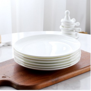 骨瓷西餐餐盘浅盘纯白家用碟子 7英寸盘