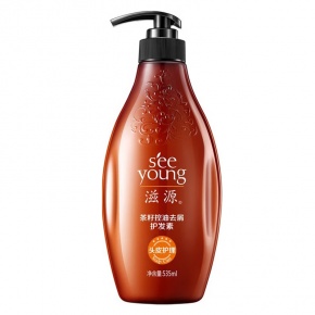 滋源（seeyoung）535ml电商专供茶籽控油去屑护发素 无硅油 油性(全塑封版)